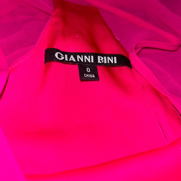 Gianni Bini Bright Pink Women’s Size 0 Multi-layered Dress - Picture 5 of 8